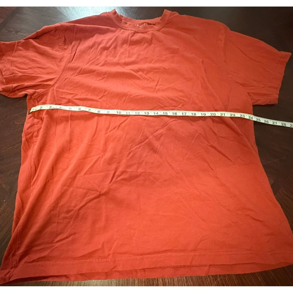 LL Bean Mens XL Traditional Fit Short Sleeve T-Shirt Burnt Orange Cotton Tee